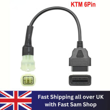 6 Pin to 16 Pin OBD2 Adapter Cable For KTM Motorcycle Diagnostic Scanner Tool UK