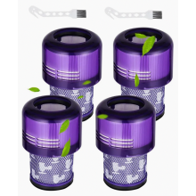 4 Pack V11 HEPA Filters for V12 Slim Absolute Extra Total Clean Fluffy, Washable Replacement Filter with 1 Brush, Replac