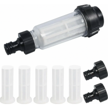 Water Filter Set for Garden Hose, 3/4 Inch Connection, 5 Filter Cartridges, 2 Quick Adapters for Pressure Washer and Gar
