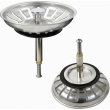 Stainless Steel Sink Strainer 80 mm, Universal Drain Basket Stopper for Kitchen Sinks and Washbasins, Rust Resistant, Si