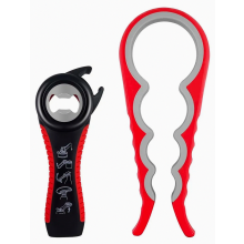 2 Pack Bottle Openers for Seniors, 5-in-1 Can Opener and 4-in-1 Jar Opener, Twist-Off Lid Helper