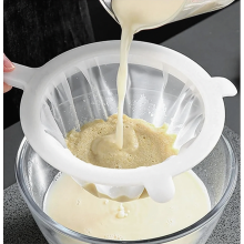 Fine 400 Mesh Nylon Hair Strainer with Handles, Kitchen Sieve for Sifting Fine Ingredients