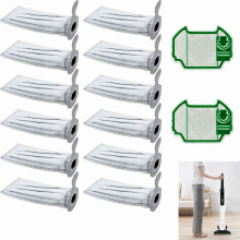 12 Vacuum Cleaner Bags and 2 Filters for Cordless Vacuum, Premium Filter Bags, Compatible with Kobold VK7 FP7