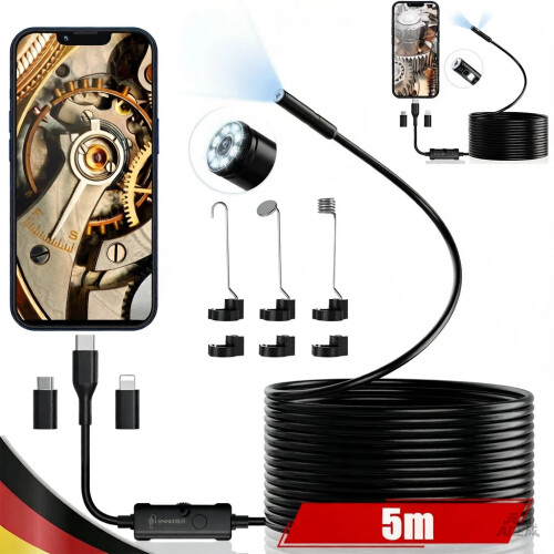 Endoscope Camera with Light 1920P HD Borescope Camera with 8 LED Lights 16.4ft z