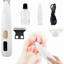 Tosatrice silenziosa per cani, tagliapeli per animali domestici con luce LED, strumento impermeabile per la cura delle zampe, ricaricabile t