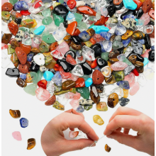 400 perline di cristallo per la creazione di gioielli, perline distanziatrici rotonde naturali da 5-8 mm per bracciali, collane e orecchini