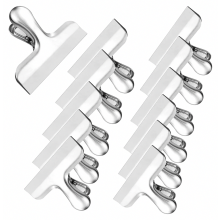 Confezione da 12 clip di chiusura in acciaio inox, clip di chiusura per sacchetti con cerniera in metallo da 76 mm per imballaggi alimentari