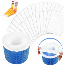 Calze per skimmer da piscina, confezione da 30 calze filtranti a maglia fine per cestello skimmer da piscina, efficace raccoglitore di detri