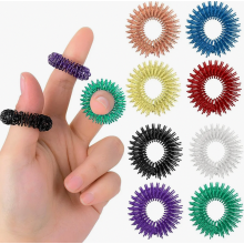 Set di anelli per agopressione per le dita, ideali per alleviare lo stress, favorire la circolazione, massaggiare mani e piedi. Anelli massa