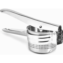 Spremiagrumi manuale in acciaio inox e pressa per frutta, aglio, patate e arance, utensile da cucina resistente.