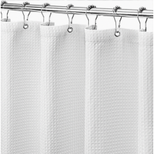 Tenda da doccia impermeabile a nido d'ape, tenda da bagno antimuffa, 180 x 180 cm, tessuto resistente per bagno e doccia