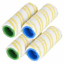 4 Pack Replacement Roller Brushes for Floor Cleaner, Wet and Dry Vacuum, Soft Mop Heads for Effective Deep Cleaning