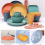 32 Piece Unbreakable Dinnerware Set, Reusable Plastic Camping Tableware for 4, Lightweight Colorful Picnic Dinner Set, F 4