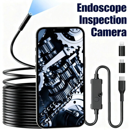 Endoscope Camera with Light 1920P HD Borescope Camera with 8 LED Lights 16.4ft z 1