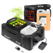 BeamZ BLAZE-800 Vertical Smoke Machine with Timer Remote and LED Light Effects