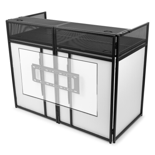 Vonyx DB6 Foldable DJ Booth with TV Screen Mount for 65" Displays