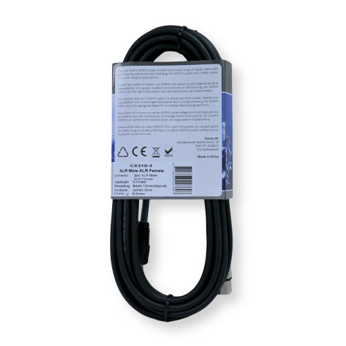 Vonyx CX310-6 Balanced XLR Microphone PA Cable Male/Female - 6m 2