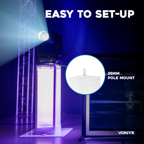DJ Plinth Podiums with Covers and Bag- Adjustable Height, Folding Base 2x DJP170 2