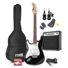 MAX GigKit Left Handed Electric Guitar Set with 40W Amplifier - 4/4 Full Size