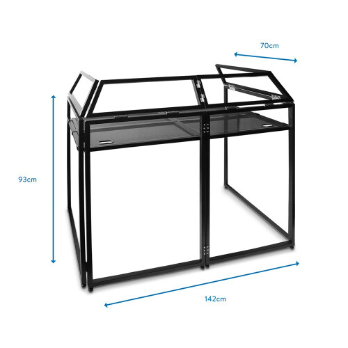 Vonyx DB3 Mobile DJ Booth Stand - Professional DJ Setup with Covers 1