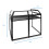 Vonyx DB3 Mobile DJ Booth Deck Stand with Black & White Lycra Facade Covers 2