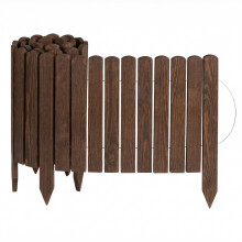 Creative Home Rasenkante Beeteinfassung Holz 200 x 40 cm (L x H) Braun