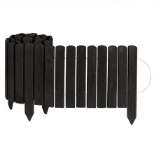 Creative Home Rasenkante Beeteinfassung Holz 200 x 30 cm (L x H) Schwarz