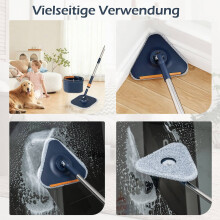 Schleuderwisch- und Eimerset mit Wasserabscheidung und 360-Kopf
