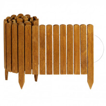 Creative Home Rasenkante Beeteinfassung Holz 200 x 40 cm (L x H) Natur