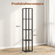 Stehlampe mit Ablagen und dimmbaren LED-Leuchten, 165 cm