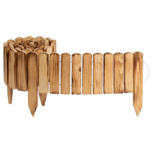 Creative Home Rasenkante Beeteinfassung Holz 200 x 20 cm (L x H) Geflammt
