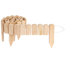 Creative Home Rasenkante Beeteinfassung Holz 200 x 10 cm (L x H) Natur