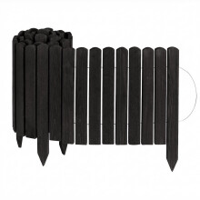Creative Home Rasenkante Beeteinfassung Holz 200 x 40 cm (L x H) Schwarz
