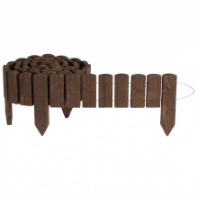 Creative Home Rasenkante Beeteinfassung Holz 200 x 10 cm (L x H) Braun