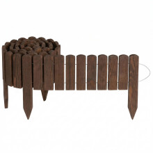 Creative Home Rasenkante Beeteinfassung Holz 200 x 20 cm (L x H) Braun