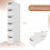 Slanke rolkast met 6 lades, wit, PP-materiaal 1