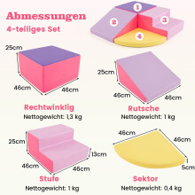 Speelblokkenset van schuim - 4-delige klim- en glijset
