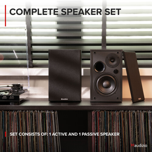 Audizio KS02 Bluetooth Bookshelf Speakers - Powered Hifi Stereo Speaker System 1