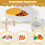 Kindertisch- und Stuhlset mit Stauraum - Blumenform 4