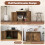 Katzenklo-Schrank mit Doppeltüren, Eichenoptik 3