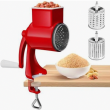 Triturador de nozes manual com 2 lâminas de tambor removíveis, em aço inoxidável durável para uso doméstico e na cozinha.