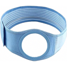 Bolsa de estomia para homens e mulheres, cinto de suporte abdominal azul com alça extensora e 3 anéis de estomia para cuidados pós-colostomi