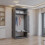(Grey, 90cm) Double Mirror Sliding Door Wardrobe with Shelves 2