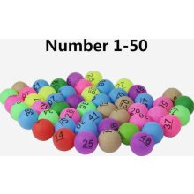 Pacote com 50 bolas numeradas de 1 a 200, cores sortidas, para jogos e loterias, bolas de tênis de mesa de 1 a 50.