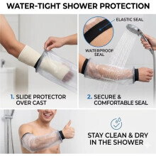 Reusable Waterproof Sealed Cast Protector Adult Wound Fracture Shower Cover Elbow Bath Sleeve Injury Care