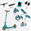 Verstelbare kinderstep met LED-wielen, opvouwbaar, turquoise 4