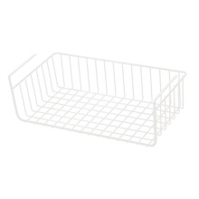 1 Estante Organizador de Cocina de Metal Debajo de la Mesa, Cesta de Red Colgante, Estante de Almacenamiento de Libros Multifuncional, para el Hogar y