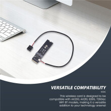 NGFF M.2 A+E Key to NVMe PCI-E SSD Port Converter Adapter for AX200 AX210 8265 7260AC WiFi BT Wireless Card