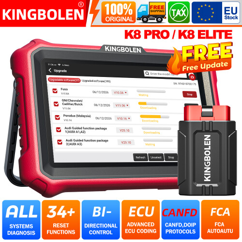 KINGBOLEN K8 ELITE, Outil de Diagnostic Automobile OBD2, Système Complet, Android 10, 8 pouces 1