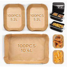 300-dielne pergamenové papierové vložky do fritézy kompatibilné s fritézami s objemom 5,2 l a 10,4 l, jednorazový papier na pečenie s nepriľ